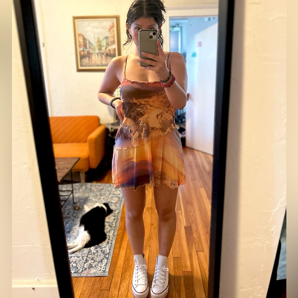 urban outfitters mini dress - sunset skyline tie dye🌅